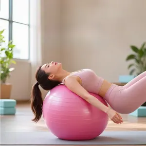 Gym Ball,Anti-Slip Thick Yoga Ball Exercise Ball with Pump - Heavy Duty, Burst-Resistant for Fitness, Balance, Pregnancy & Home Workouts