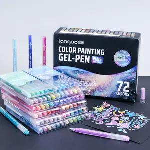 72 Colors Glitter Gel Pens, 1.0mm Fine Tip Large Capacity Colored Drawing Pens Sparkle Paint Pen for DIY Craft Making, Coloring, Doodling, Scrapbooking Supplies, DIY Painting Supplies, Shimmering Glitter Finish, Doodle