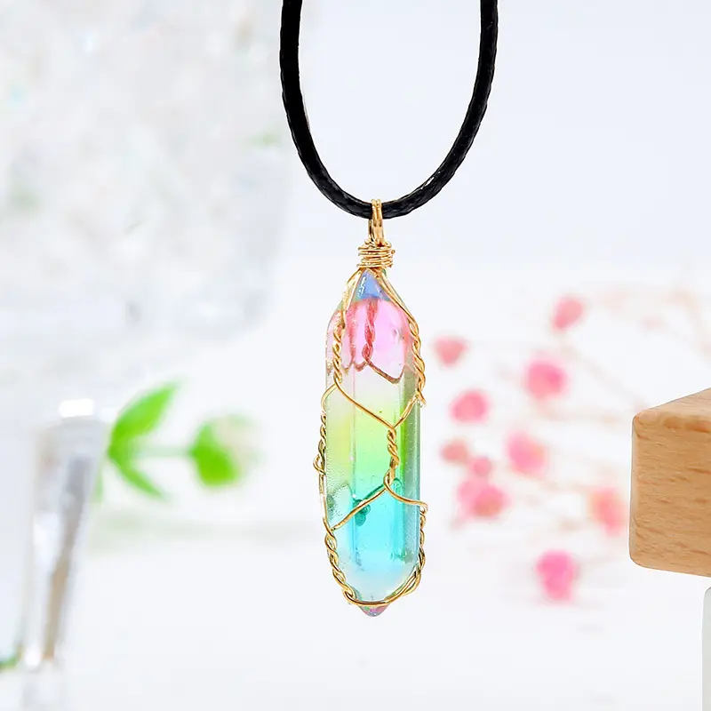 Geometric Diamond Crystal Necklace
