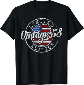 Vintage 1958 67th Birthday Gifts For Men Women 67 Year Old T-Shirt