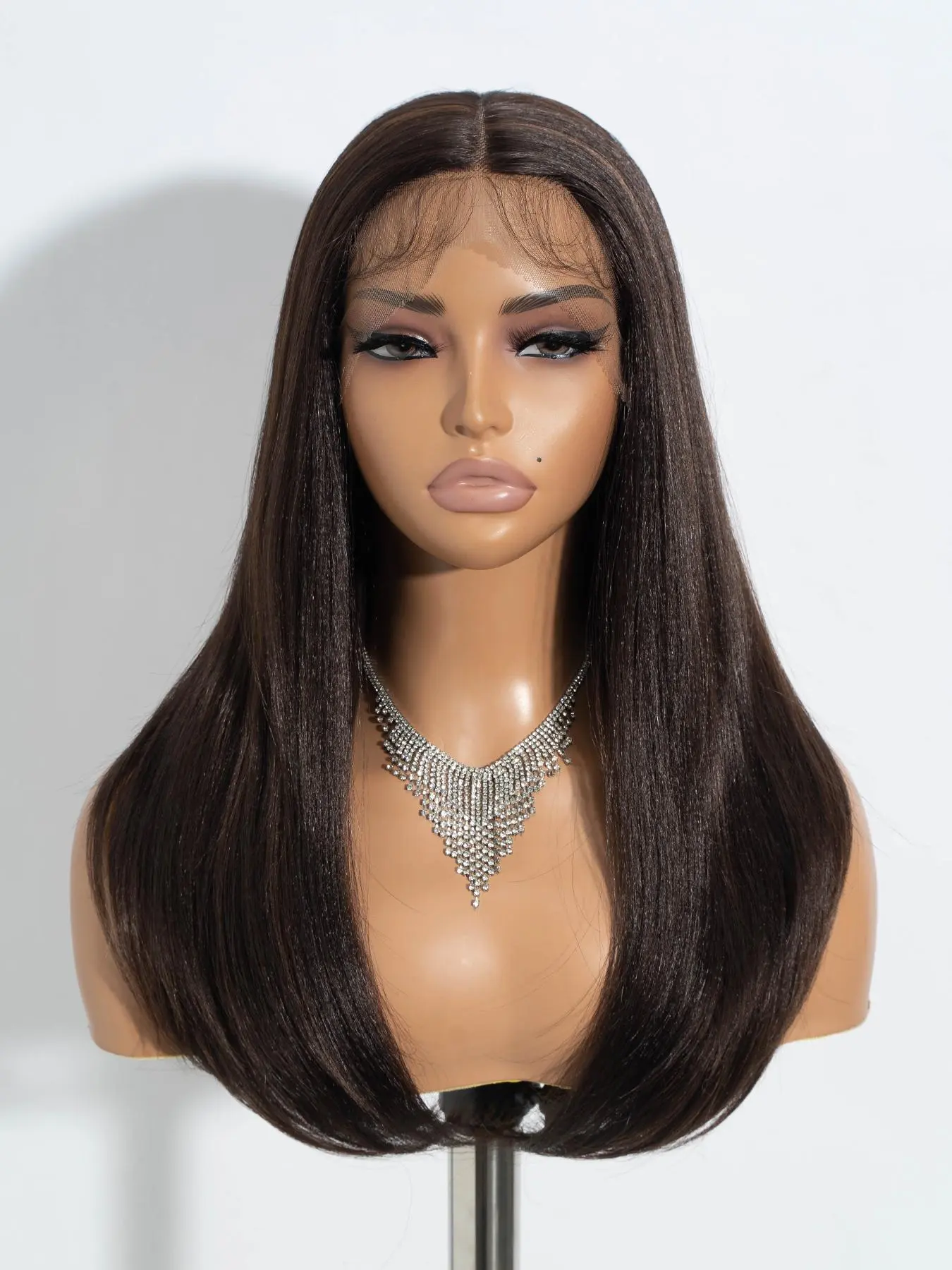 22 Inch Short Straight Wigs for Women, Gorgeous Fluffy Wigs without Bangs, Fashion Wig, Synthetic Lace Front Wigs for Party, Daily Use, Lace Frontal Wigs, Lace Hairline Wig