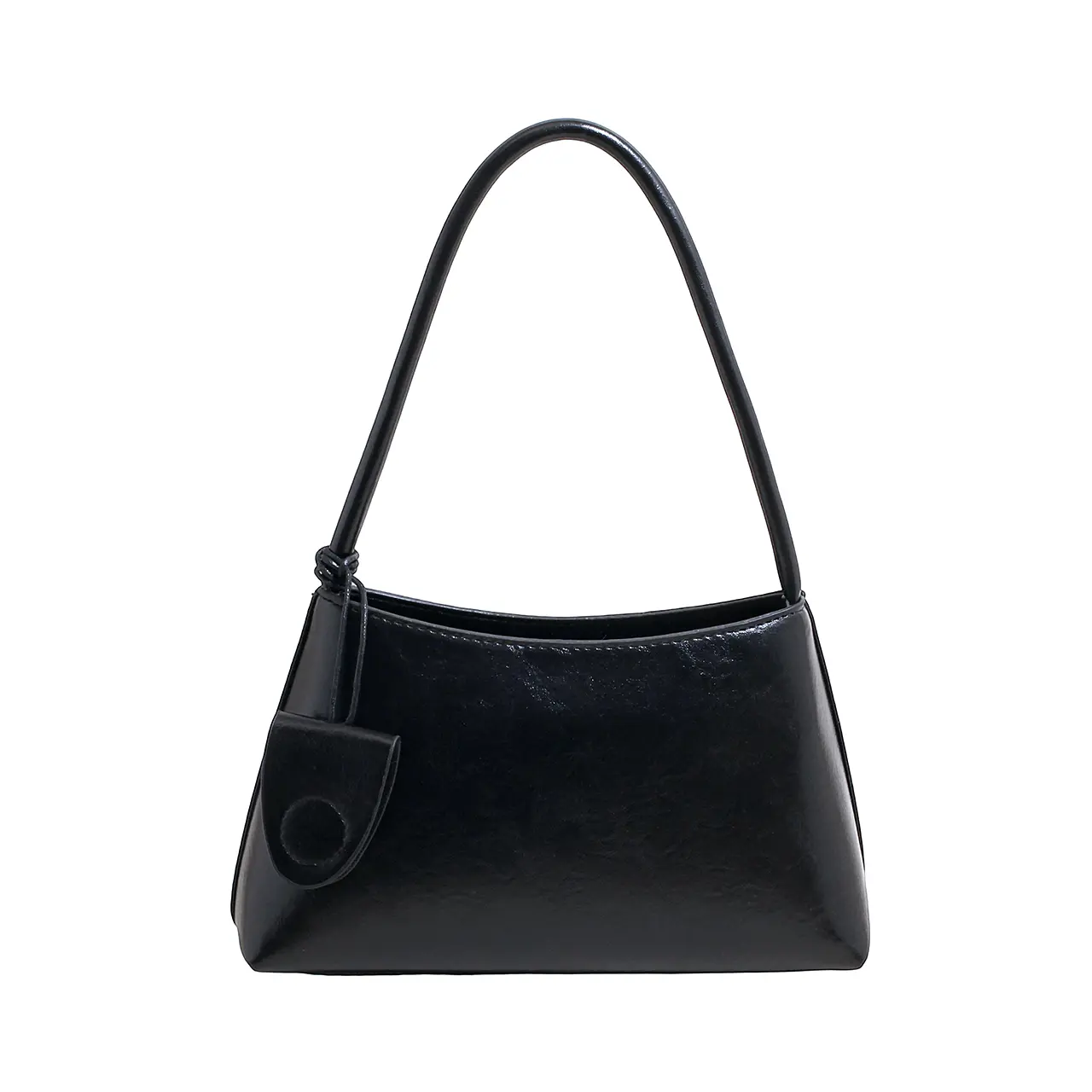 Women's Small Vegan Leather Shoulder Bag - Minimalist Retro Underarm Hobo Handbag with Magnetic Closure, Matching Accessory Charm, Casual Elegant Design for Everyday, Work,back to school,back to school haul