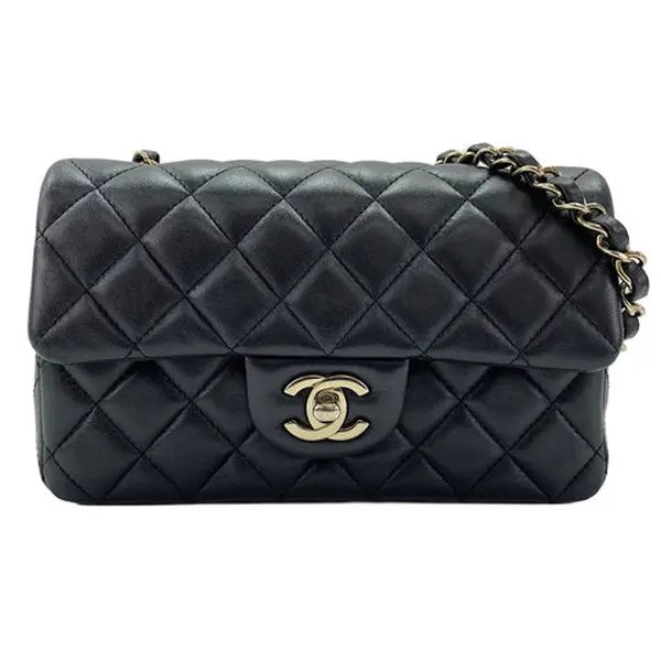 Pre-owned CHANEL Leather Shoulder bags Lambskin Mini Matelasse 20 Shoulder Bag black JZ00689 Yongzhen