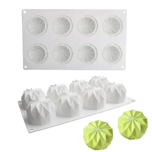 8-Cavity Gemstone Shaped Silicone Mold for Pudding, Mousse & Chocolate - Non-Stick 3D Dessert Baking Tool for Cake Decorating - Perfect for Christmas, Easter, Valentine's Day & More, Cake Decorating Supplies, Chocolate Dessert Mold, Silicone Baking Molds