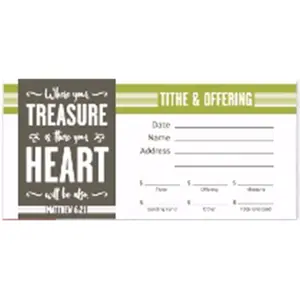 Swanson Christian Supply  Offering Envelope-Treasure - Matt 6-21 - Pack of 100