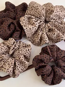 1pcs Women's Leopard Print Hair Tie, Y2K Style High-Quality Elastic Ponytail Holder, Fashionable & Durable Design for Daily Use, Leopard Pattern