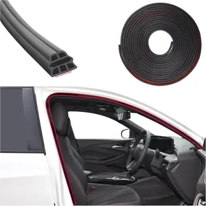 Three Layer Thickening Car Door Rubber Seal Strip with Six-Hole,Car Door Seal Strip, Car Door Protector, 1 Count Durable Synthetic Rubber Car Door Seal Strip, Noise Reduction & Dustproof & Waterproof Car Door Rubber Seal Strip, Universal Car Accessories