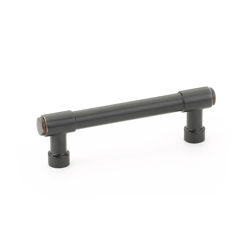 Emtek 86692US10B 12 in. C-C US10B Jasper Finish Single Pull - Industrial Modern Cabinet Pull for Kitchen & Bathroom Modern Cabinets