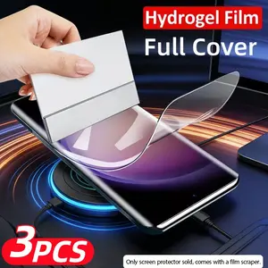 3-Pack High Clarity Water Gel Film for iPhone 17-11, Smooth Touch Screen Protector, Clear Protective Film for Mobile Devices