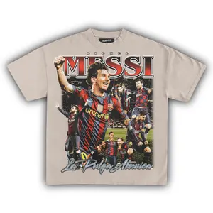 LIONEL MESSI LA PULGA ATOMICA VINTAGE UNISEX T-SHIRT Casual Breathable