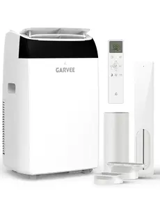 Garvee 14000 BTU Ultra-Quiet & Energy Efficient Portable Air Conditioner, 3-in-1 Cooling Dehumidifier & Fan Combo, Covers Up to 750 Sq.Ft, with Remote Control, 24H Timer & Window Kit, Ideal for Bedroom Home Use
