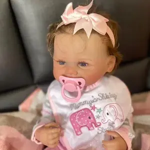 Meet Maya a Vinyl 18" Sleeping Reborn Doll with Birth Certificate, Baby Bottle, Clothing, and Diaper