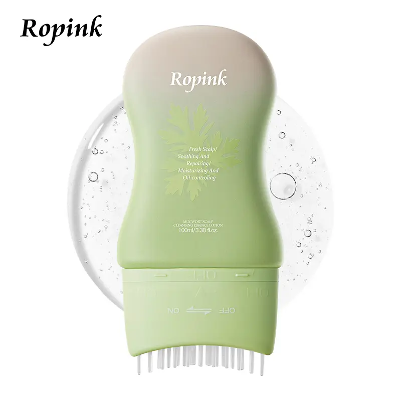 Ropink Mugwort Scalp Detox  10% Bifida Ferment & OCT Anti-Dandruff Pre-Wash | Restoring Scalp Ecosystem |Soothing Cleanser with Silicone Massage Tip- Y1