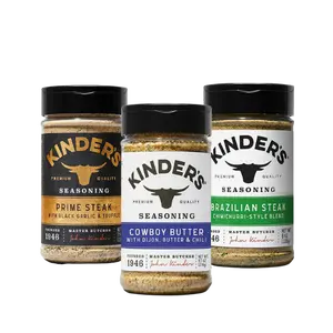 Kinder's Cowboy Steakhouse Trio Inspired dishes with a buttery finish.