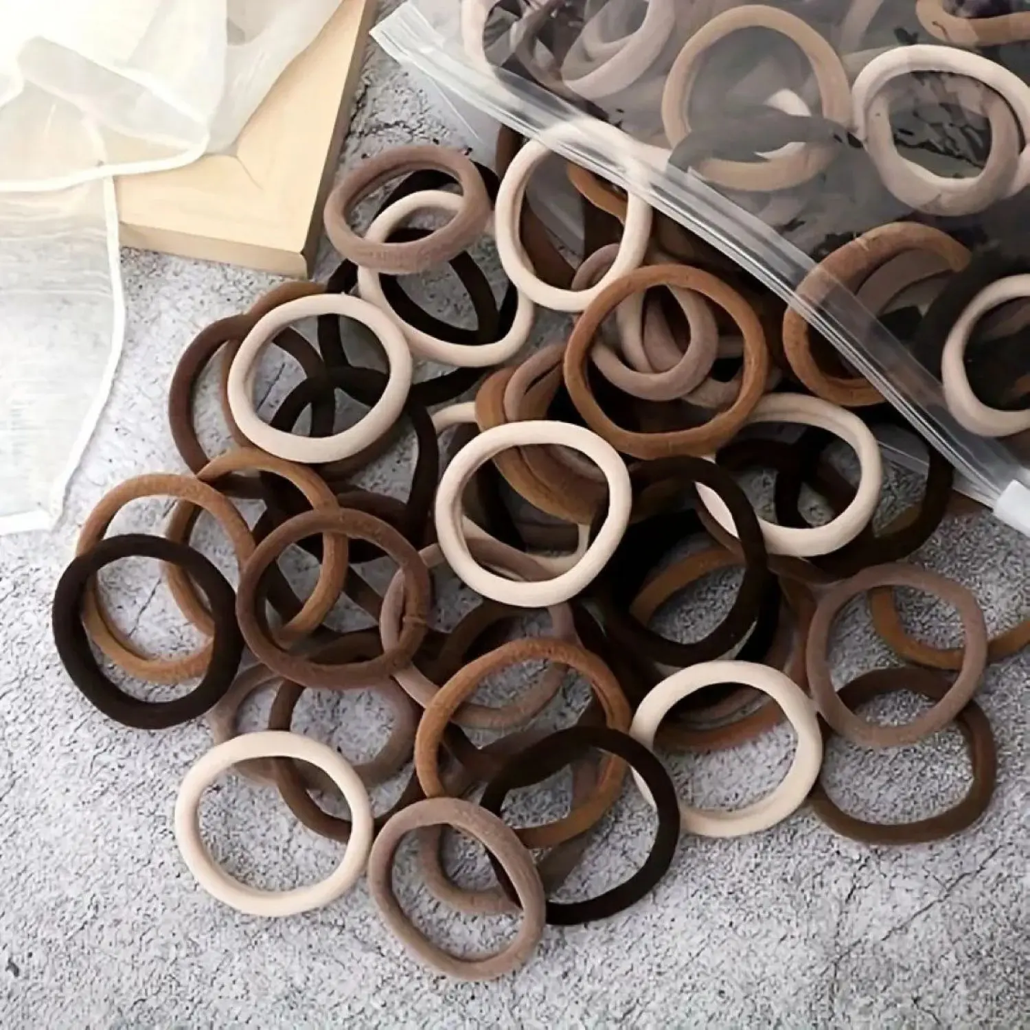 Hairbands suitable for thick hair, 20 seamless cotton strands, simple ponytail, fixed headband, hair accessories withomagut creases or dae Scrunchie Wavy Curly Scrunchies Hair Ties Hair Soft Fluffy Hair Ties