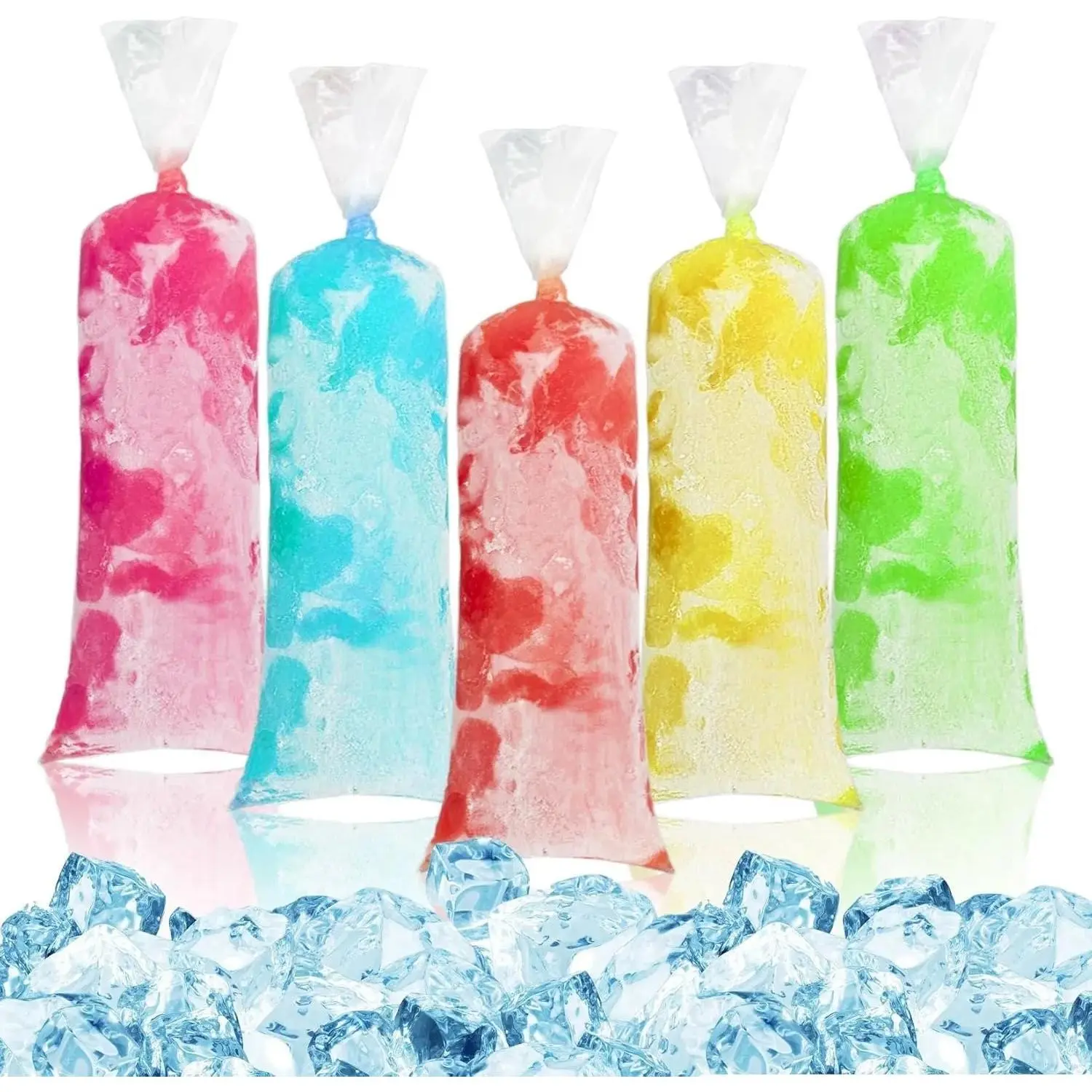 100 Ice Candy Plastic Bags - 4x12 Bolsas para bolis de hielo mexicanos Freeze Icepop Bags Popsicle Mold bolsas para helados caseros Popsicle Wrappers Yogurt Ice Cream Smoothie Mold Bag