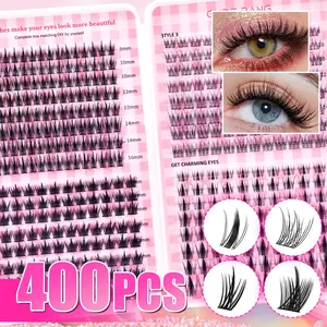 Lash Growth Kit - Individual Lashes D Curl Multiple Lengths Odorless Easy Application Home Makeup Book DIY Lash Extension Eyelash Extensions