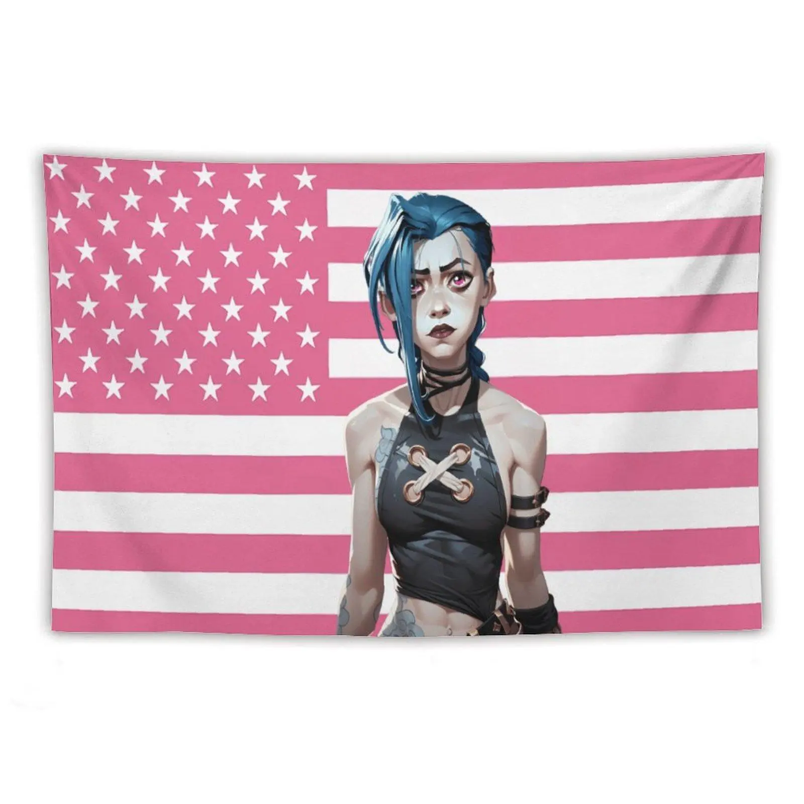 Arcane American Flag Tapestry | Wall Hanging, Gamer Flag, Nerdy Decor, Arcane Merch, Gamer Art, Gift for Gamer