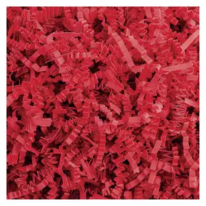 MagicWater Red Crinkle Cut Paper for Gift Baskets - Perfect Shredded Filler for Baskets, Gift Boxes, Bridesmaid Gifts, Christmas Stuffers & More - Ideal for All Occasions