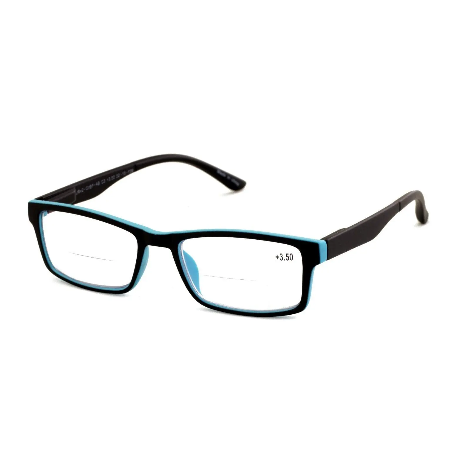Men’s Matte Lightweight Rectangular Bifocal Readers - Anti Blue Reading glasses