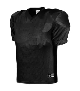 Exxact Sports Boys Football Jersey - Youth Football Practice Jersey, Football Practice Apparel, Football Jerseys for Kids (Black)