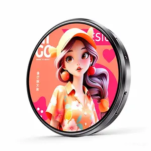 Digital Pin Badge, Pixel Badge Pin Digital Display with 1.95'' IPS Touch Screen – Custom Photo Slideshow & GIF Display via Bluetooth,Anime Pins Gift for Kids, Teens & Fans