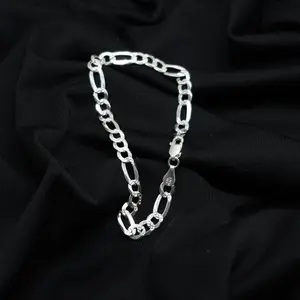 925 Silver Figaro Bracelet 6mm - Everyday Jewelry for Men