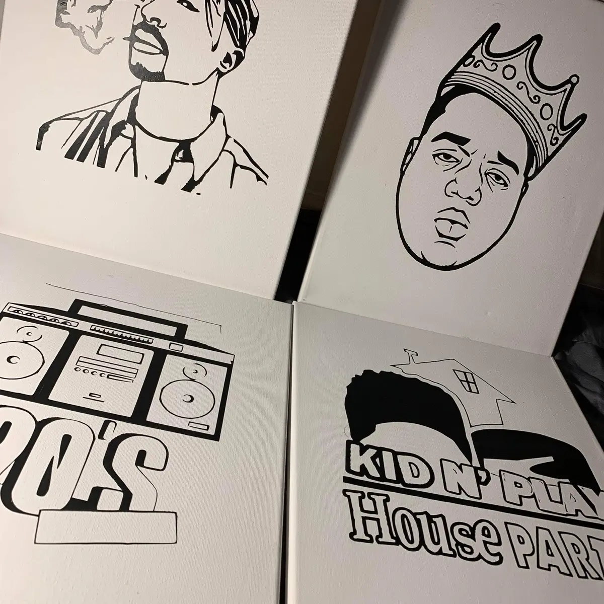 90’s pictures sip and paint kit for a fun night with friends or family