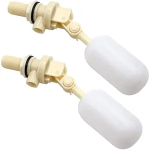 2 Pack Float Valve  Water Automatic Pet water Dispenser Shut Off 1/2" Automatic Waterer Bowl Fill Feed Water Trough with Adjustable Arm Horse Cattle Sheep Pig