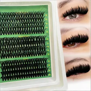 Cluster false eyelashes, lightweight synthetic fiber cluster false eyelashes, fluffy cluster false eyelashes, reusable synthetic fiber "fairy-like" single cluster false eyelashes and lower lashes.