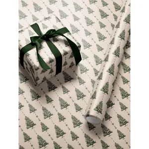 White Christmas Tree Wrapping Paper Holiday Gift Wrap Xmas Decoration Christmas Present Wrapping Roll Festive Decor Classic Gift Wrap Paper dww2a122