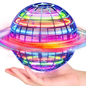360° Rotating Hover Flying Ball - Unisex Hand-Control Toy with Color LED Cosmic Globe, Indoor/Outdoor Kids Play Activity Toy, Unisex Toy