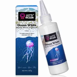 167g/5.89oz Ocean White Epoxy Resin Pigment for Creates Cells & Lacing, 3D Flower Resin Coasters, DIY Gift Crafts, for Crafts Lovers LET'S RESIN