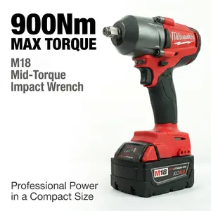 Milwaukee M18 FMTIWF12 900Nm Cordless Impact Wrench for Construction Jobs