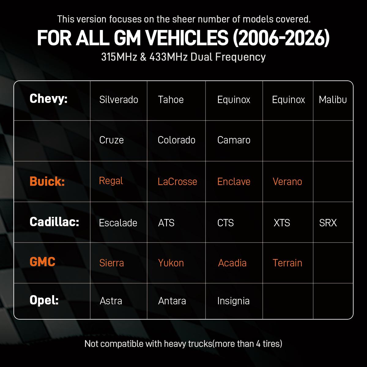 [For  GM]VXDAS EL-50448 TPMS Reset Tool for GM Trucks & Cars | Professional Tire Sensor Relearn for Chevy, GMC, Buick, Cadillac 2006-2026 | Quick Activation for 315/433 MHz OEM Sensors