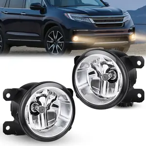 Nilight Fog Lights Assembly Compatible with 2013 2014 2015 2016 2017 2018 2019 2020 Honda City CRV CRZ Civic Crosstour Ram Promaster Jeep Cherokee Compass Acura TSX ILX RDX Chrysler Car Accessories, 55W Power