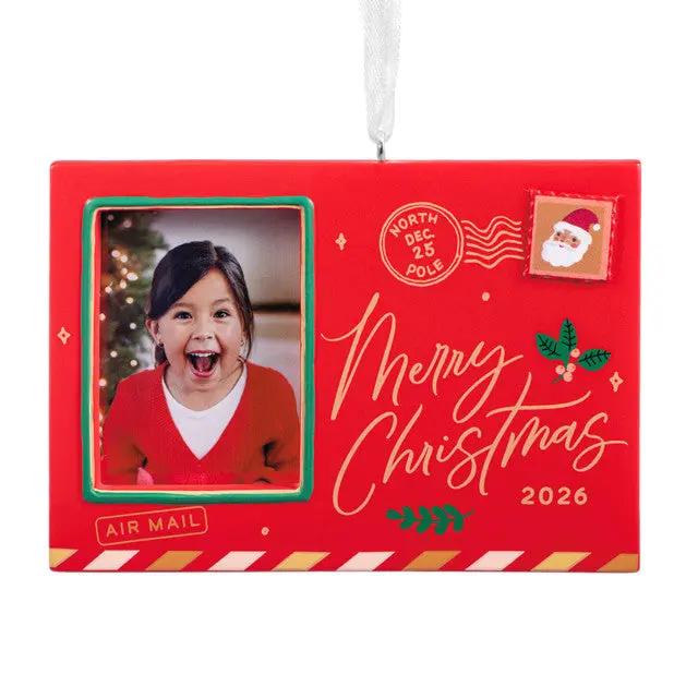 Hallmark Holiday Postcard 2026 Photo Frame Ornament