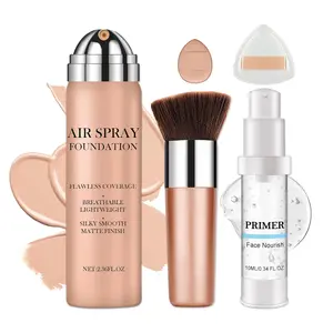 AirBrush Spray Foundation Makeup Silky Full Coverage Airbrush Flawless Foundation for Mature Skin,Long Lasting Natural Matte Finish Air Brush Makeup Foundation - 01 Natural/Warm Porcelain