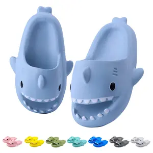 2025 Anti-slip Genuine New Generation Shark Slippers for Men & Women - Lightweight, Waterproof, Durable, Flexible, Breathable, Casual EVA Flipflop Footwear Design Walking Shoes Boy Slide