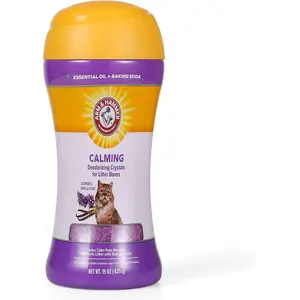 Arm & Hammer Cat Crystal Deodorizer for Litter Boxes - Lavender & Vanilla Scented Odor Eliminator - 15 Oz Pet Home Supplies