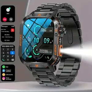 New Smart Sports Watch With LED Lights compass Wireless Calling, Compatible With Android And iPhone Phones