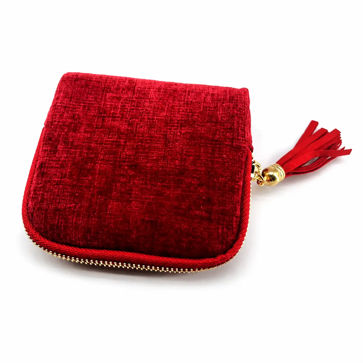 Compact Velvet Jewelry Travel Pouch with Tassel Zipper, Portable Organizer Case for Rings, Earrings, Necklaces, Bracelets and Small Accessories,dorm room inspo,college dorm essentials,dorm haul