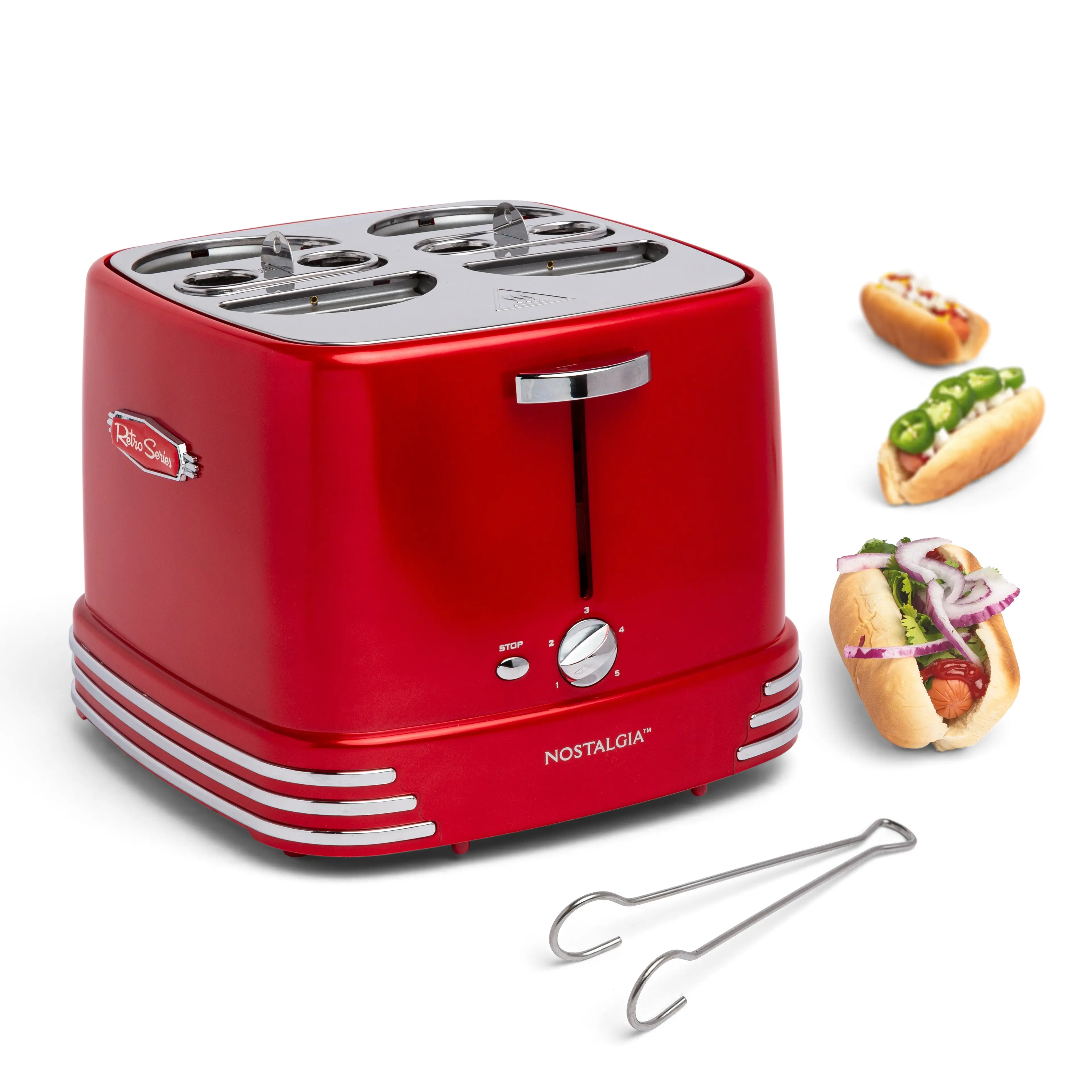 4 Hot Dogs & Buns Pop-Up Toaster 4 Hot Dogs & Buns Pop-Up Toaster