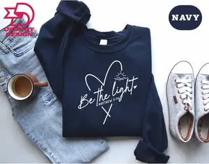 Be The Light Sweatshirt Gift For Christians, Mathew 5:14 Sweatshirt, Bible Verse Sweater, Religious Sweatshirt , Faith Outfit, Church Sweatshirt