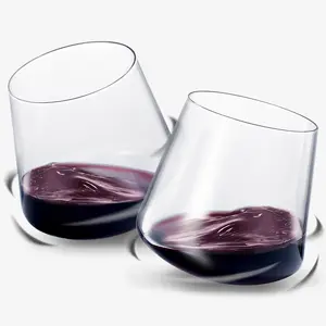 Rolling Un Spillable Stemless Spinning Aerating Wine Glasses Set Of 2 Spill Proof Aerating Wine Glas