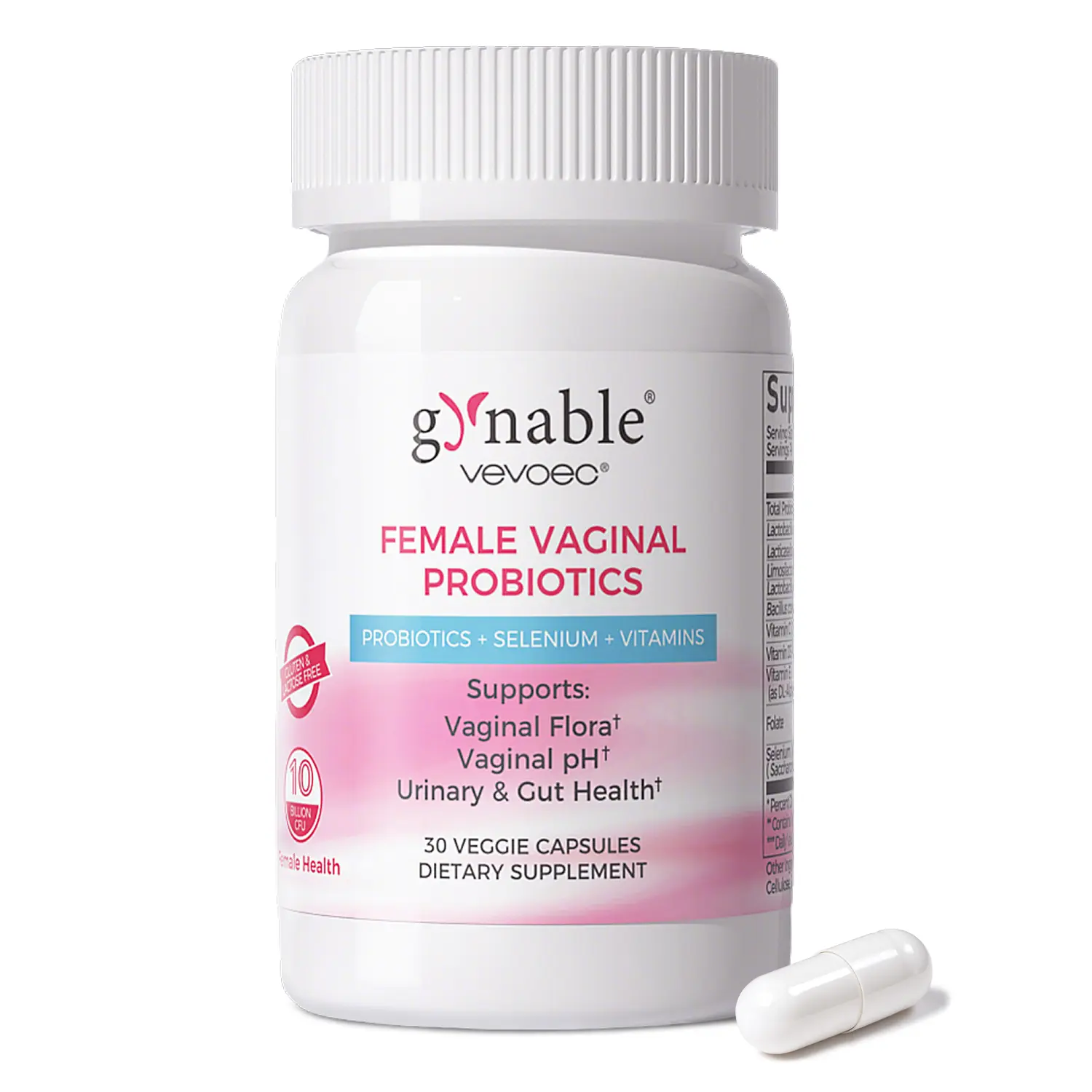 Gynable Female Probiotic for pH Balance& Odor Control & Itching&Viginal Flora & Feminine Health,Upgraded to 10 Billion CFU Probiotics,Free from gluten, soy, dairy, estrogen and egg  Probiotic Gut Health Supplement,TikTokShopBlackFriday