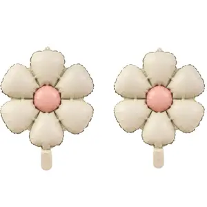 Daisy Shaped Balloon, 2 Counts Matte Six Petal Daisy Balloon, Balloon for Wedding Anniversary Party Decoration, Party Supplies, Balloon Arch Decoration