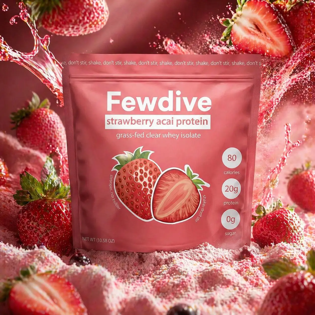 FEWDIVE Women's Pure Whey Protein Powder (Pouch) – Isolate Protein for Fitness & Daily Nutritional Supplement
