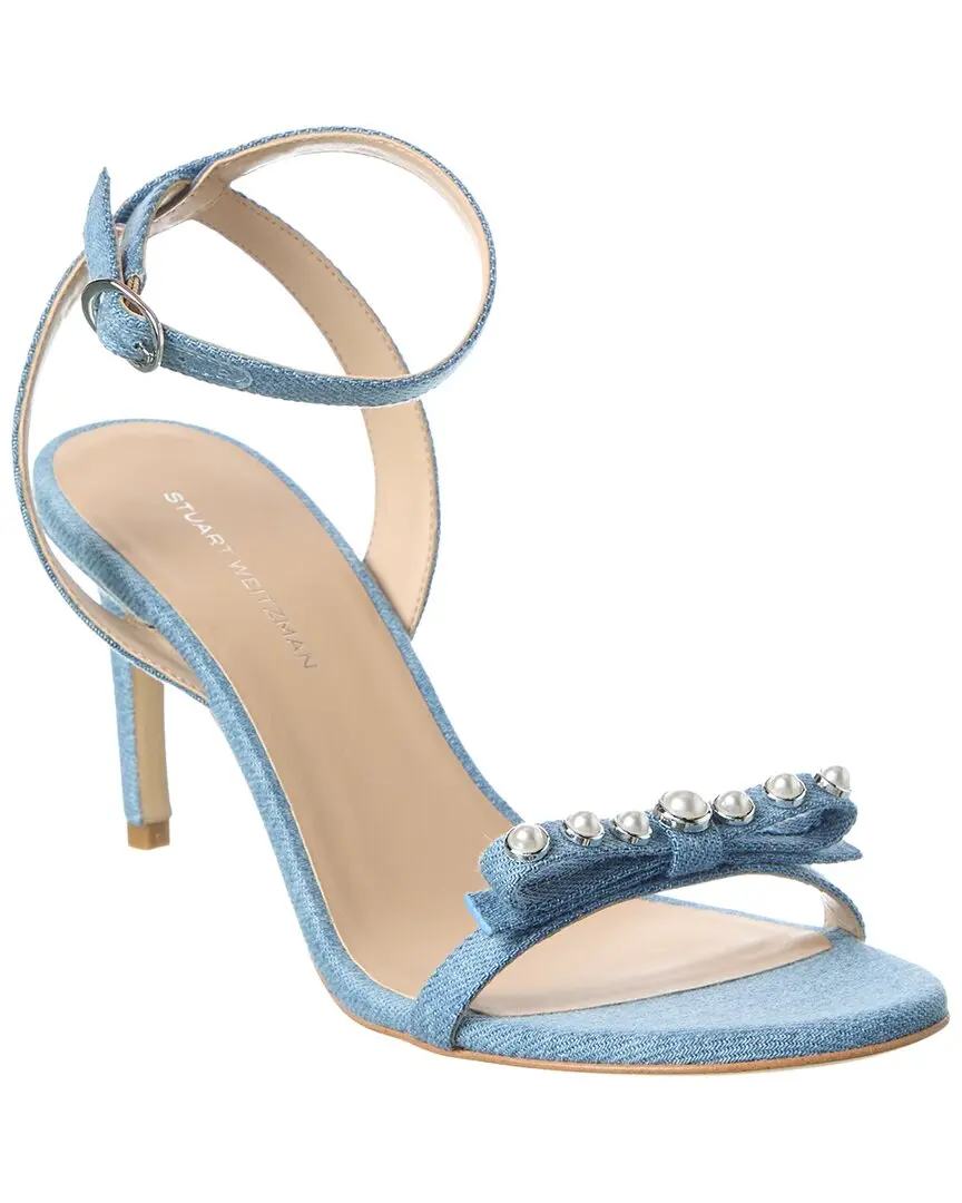 Stuart Weitzman Luella 75 Denim Sandal