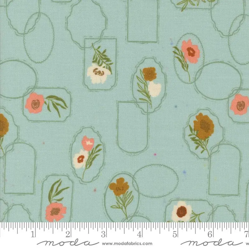 Fabric Moda Mist Floral Cameo Foraged Found by the Quarter Yard 45631-23
